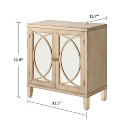 Jamie 31.5" W 2 Mirrored Doors Multi-functional Retro Style Wooden Storage Cabinets With 1 Adjustable Inner Shelf And Pine Legs-Maison Boucle 10 Jamie 31.5" W 2 Mirrored Doors Multi-functional Retro Style Wooden Storage Cabinets With 1 Adjustable Inner Shelf And Pine Legs-Maison Boucle -Baxton Studio Shop GUEST 59853e85 22df 4384 bd52 71bc3e77c34f