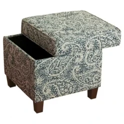 Cole Classics Square Storage Ottoman With Lift Off Top - HomePop