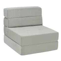 Costway Tri-Fold Fold Down Chair Flip Out Lounger Convertible Sleeper Bed Couch Dorm Grey -Baxton Studio Shop GUEST 59c6b067 1109 41f7 a8ab f8253af44e31