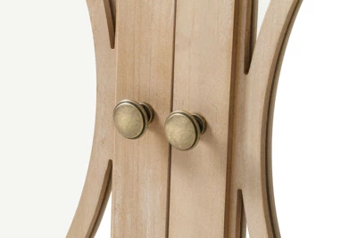 Jamie 31.5" W 2 Mirrored Doors Multi-functional Retro Style Wooden Storage Cabinets With 1 Adjustable Inner Shelf And Pine Legs-Maison Boucle 7 Jamie 31.5" W 2 Mirrored Doors Multi-functional Retro Style Wooden Storage Cabinets With 1 Adjustable Inner Shelf And Pine Legs-Maison Boucle - Image 7