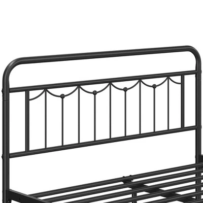 Yaheetech Metal Platform Bed Frame With Vintage Headboard And Footboard 3 Yaheetech Metal Platform Bed Frame With Vintage Headboard And Footboard - Image 3
