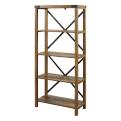 64" Sophie Industrial X Frame Bookshelf - Saracina Home -Baxton Studio Shop GUEST 5a74fddf ea69 4314 851d 435f865093fa