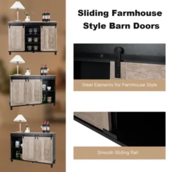 Costway Kitchen Buffet Storage Cabinet Sideboard W/ Sliding Barn Doors Adjustable Shelf 12 Costway Kitchen Buffet Storage Cabinet Sideboard W/ Sliding Barn Doors Adjustable Shelf -Baxton Studio Shop GUEST 5abc0beb 24c5 4bd5 82c1 c78db7c14507