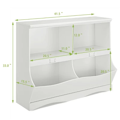 Tangkula Multi-Bin Kids Toy Storage Organizer Toy Display Shelf Bookcase 3 Tangkula Multi-Bin Kids Toy Storage Organizer Toy Display Shelf Bookcase - Image 3