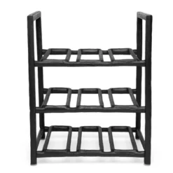 BIRDROCK HOME Bottle Rack - Black - Holder (9 Bottle) 7 BIRDROCK HOME Bottle Rack - Black - Holder (9 Bottle) -Baxton Studio Shop GUEST 5b062edd 5a79 4ed9 a984 b7278ee6a77e