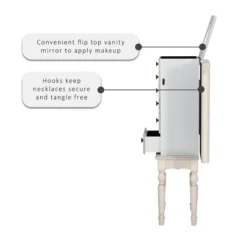 Obrecht Jewelry Armoire Off White - Powell Company -Baxton Studio Shop GUEST 5b343db7 3327 4f37 9192 522a44b75074
