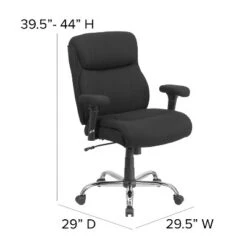 Emma And Oliver 400 Lb. Big & Tall Mid-Back Swivel Clean Line Stitch Ergonomic Task Office Chair -Baxton Studio Shop GUEST 5b399089 6061 41d2 a6be e8170e8905e7
