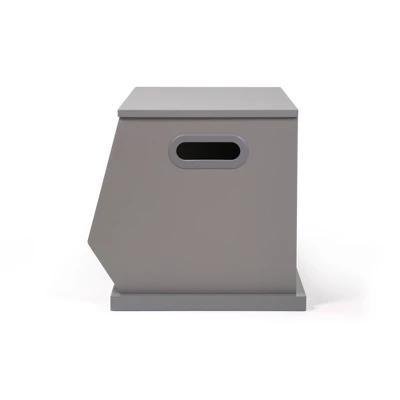 Wood Toy Storage Cubby And Kids' Bookcase Gray - Humble Crew 2 Wood Toy Storage Cubby And Kids' Bookcase Gray - Humble Crew - Image 2