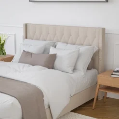 Merrick Lane Upholstered Platform Bed With Button Tufted Headboard -Baxton Studio Shop GUEST 5b90ceea 4318 42f2 9666 003201ba9c1d