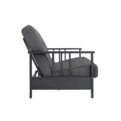 Full Harlow Metal Arm Futon Black/Gray - Room & Joy -Baxton Studio Shop GUEST 5baebf3b e43b 48db ad0e 6964b8d85654