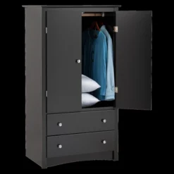 Clothing Armoire Black - Prepac 9 Clothing Armoire Black - Prepac -Baxton Studio Shop GUEST 5bf1c9b4 64f3 43e3 bb88 33023db64932