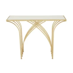 Metal And Mirror Art Deco Console Table Gold - Olivia & May -Baxton Studio Shop GUEST 5c68c24d c28e 4cec 9750 dbbe7466e78e