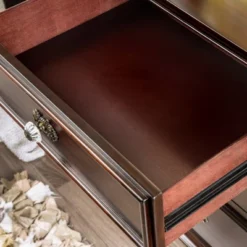 3pc California King Pennings Traditional Bed Set And Nightstand With Chest Dark Walnut - HOMES: Inside + Out -Baxton Studio Shop GUEST 5db7a028 eef1 4a12 830a 55c586bc6ae2