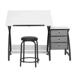 Comet Plus Drawing Table And Stool Set - Studio Designs -Baxton Studio Shop GUEST 5e8be86a 2080 4885 94f3 0c3c2603724d