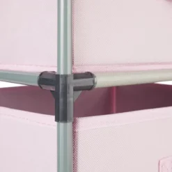 Juvale Fabric Drawer Dresser Storage Organizer Chest Tower With 4 Clothes Drawers Bins For Bedroom, Nursery, Closet, Pink 16.5x13 In -Baxton Studio Shop GUEST 5f08aad3 6897 40db 94ea 7d3a028474c7