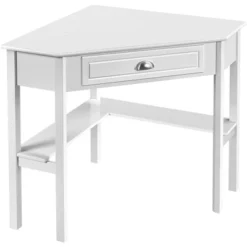 Yaheetech Corner Computer Desk Workstation MDF Desktop Pine Legs For Home&Office -Baxton Studio Shop GUEST 5f2cbdd4 6547 4a4c 8dfb 583c7fc75933