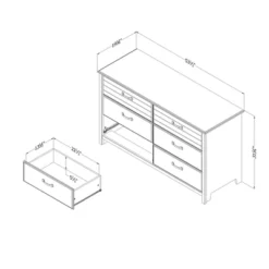 Ulysses 6-Drawer Double Dresser Winter Oak - South Shore 9 Ulysses 6-Drawer Double Dresser Winter Oak - South Shore -Baxton Studio Shop GUEST 5f49a08f c445 46e6 b5e6 9312b4dcfb0f