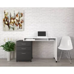 2pc Essentials Home Office Set With 3 Drawer File Cabinet - Nexera -Baxton Studio Shop GUEST 5fb1118e e96a 4869 bf9d 4793281a0369