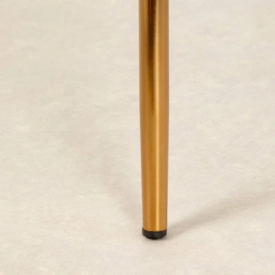 Set Of 2 Flam Dining Chairs With Gold Metal Legs - South Shore 4 Set Of 2 Flam Dining Chairs With Gold Metal Legs - South Shore - Image 4