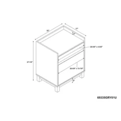 2 Drawers Filing Cabinet Wood/Gray - Linon 21 2 Drawers Filing Cabinet Wood/Gray - Linon -Baxton Studio Shop GUEST 608ebfb5 0bf4 4e1d a4ef 773ca593285c