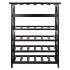 Rio 24 Bottles Wine Rack Wood/Espresso - Winsome -Baxton Studio Shop GUEST 61882e07 b196 41e3 a2fc 0ced8e830a5e