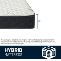 Continental Sleep, 9-Inch Medium Firm Tight Top Single Sided Hybrid Mattress, Compatible With Adjustable Bed -Baxton Studio Shop GUEST 61a8ce67 1d57 45f9 9c40 a88d83a31f29