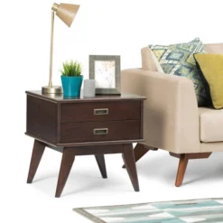 Tierney Solid Hardwood Mid Century Side Table - Wyndenhall