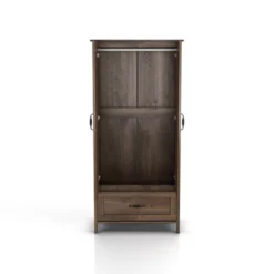 Nurembo 1 Drawer Wardrobe Closet Distressed Walnut - HOMES: Inside + Out -Baxton Studio Shop GUEST 624530cf d6e7 4402 b28b c4e6bccae9fe