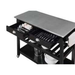 American Heritage 3 Tier Stainless Steel Kitchen Cart With Drawers - Breighton Home 14 American Heritage 3 Tier Stainless Steel Kitchen Cart With Drawers - Breighton Home -Baxton Studio Shop GUEST 639540c1 e1ce 4c50 ba6c b41995a65c39