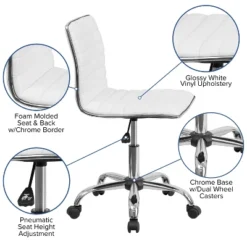 Merrick Lane Home Office Chair Ergonomic Executive Ribbed Low Back Armless Computer Desk Chair - Base, Frame & Border 26 Merrick Lane Home Office Chair Ergonomic Executive Ribbed Low Back Armless Computer Desk Chair - Base, Frame & Border -Baxton Studio Shop GUEST 63c264e1 b26b 4c79 bc69 165bf164819f