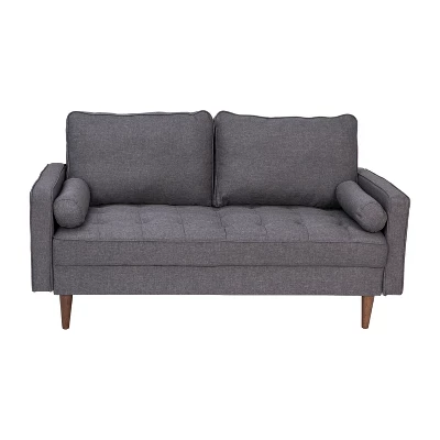 Flash Furniture Hudson Mid-Century Modern Loveseat Sofa With Tufted Upholstery & Solid Wood Legs 12 Flash Furniture Hudson Mid-Century Modern Loveseat Sofa With Tufted Upholstery & Solid Wood Legs - Image 12
