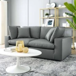 Commix Down Filled Overstuffed Vegan Leather Loveseat - Modway -Baxton Studio Shop GUEST 63ef4c38 db8d 46b4 8648 a9c4c92dfdd6