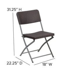 Emma And Oliver 6 Pack Brown Rattan Plastic Folding Chair With Gray Frame - Event Chair 13 Emma And Oliver 6 Pack Brown Rattan Plastic Folding Chair With Gray Frame - Event Chair -Baxton Studio Shop GUEST 64433631 7bbd 4434 975d 14434f4e82d0