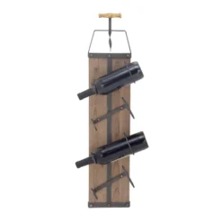 Industrial Wood Wall Wine Rack Brown - Olivia & May 9 Industrial Wood Wall Wine Rack Brown - Olivia & May -Baxton Studio Shop GUEST 646b030b 7ff3 4367 9e23 aa8a8d8946cc
