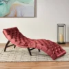 Garret Tufted Velvet Chaise Lounge Garnet - Christopher Knight Home