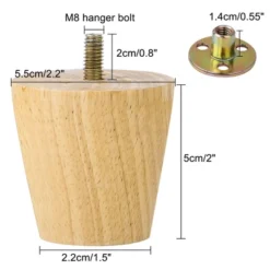 Unique Bargains Wood Furniture Sofa Dresser Legs Round Mid-Century Modern Replacement Feet Set Of 4 -Baxton Studio Shop GUEST 6515bddc bea7 4307 906a b00af8838021