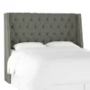 Diamond Tufted Nail Button Wingback Headboard - Skyline Furniture