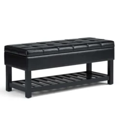 44" Wyatt Storage Ottoman Bench - WyndenHall -Baxton Studio Shop GUEST 658cf9ed b12c 4c92 8697 b9476feb2c41
