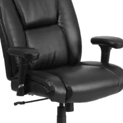 Flash Furniture HERCULES Series Big & Tall 400 Lb. Rated Black LeatherSoft Ergonomic Task Office Chair With Chrome Base And Adjustable Arms -Baxton Studio Shop GUEST 660ad685 16ae 4a73 8a58 4b8c860e59b3