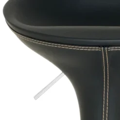 Safavieh Shedrack Swivel Bar Stool - Black - Safavaieh -Baxton Studio Shop GUEST 673cb25e 4ac9 473c 9e6c 6dabc5737ade