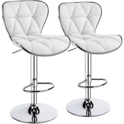 Yaheetech 2pcs Height Adjustable PU Leather Upholstered Swivel Bar Stool Chairs -Baxton Studio Shop GUEST 680525fb cabf 4e67 b5e6 3b33fe45295f