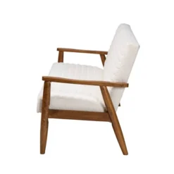 Stratton Boucle Fabric And Wood Sofa White/Walnut Brown - Baxton Studio -Baxton Studio Shop GUEST 6837778e 3ab3 417d 93ec a7271f161d9e