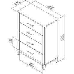 Somerset 4 Drawer Dresser Ash Gray - Bush Furniture -Baxton Studio Shop GUEST 6a1d7b34 e385 445b 984d 0df019e16b5c