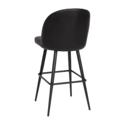 Merrick Lane Set Of 2 Modern Armless Barstools With Contoured Backs, Steel Frames, And Integrated Footrests -Baxton Studio Shop GUEST 6a6ae65e 14c0 4393 bbc7 fb3a9ab02785