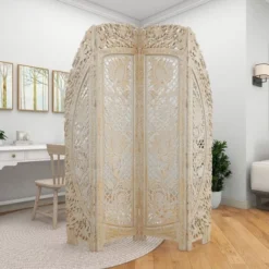 Eclectic Wood Room Divider Screen White - Olivia & May 33 Eclectic Wood Room Divider Screen White - Olivia & May -Baxton Studio Shop GUEST 6b62efcc 7f4a 40b5 a5ee 2abf75eddf66