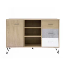 Wooden Frame Buffet Cabinet Brown - The Urban Port