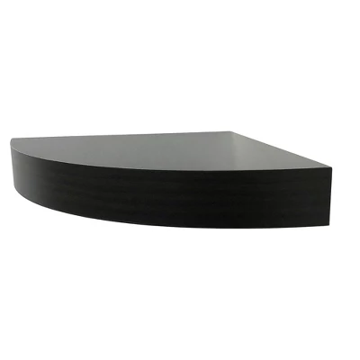 11.8" Floating Corner Shelf Wall Mounted Espresso - Inplace 2 11.8" Floating Corner Shelf Wall Mounted Espresso - Inplace - Image 2