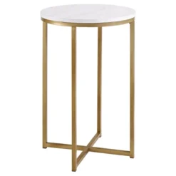 Vivian Glam X Leg Round Side Table - Saracina Home 15 Vivian Glam X Leg Round Side Table - Saracina Home -Baxton Studio Shop GUEST 6c2722a3 f679 4004 b4fa 078d8f88603a
