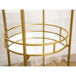 Zamora 3 Tier Cylinder Gold Bar Cart Gold - Abbyson Living -Baxton Studio Shop GUEST 6c31d226 0fba 4fa3 a7ea b5a3b006aa14