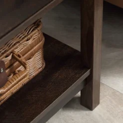 HOMCOM End Table With Drawer, Side Table With Top And Bottom Shelf For Small Spaces, Dark Brown -Baxton Studio Shop GUEST 6c46a97a 5196 4455 be98 805520eedf13